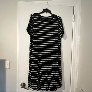 Torrid Stripped Midi T-Shirt Dress